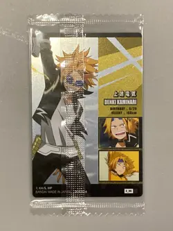 Denki Kaminari - 2_05 - My Hero Academia Plastic Wafer Card Japanese - Image 2