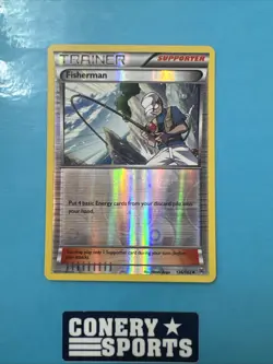 Pokemon Card Fisherman Breakthrough Reverse Holo 136/162 Near Mint - Image 1