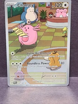 Pokemon Card Chansey 187/167 Twilight Masquerade Illustration Rare Full Art NM - Image 1