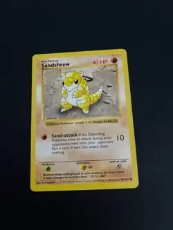 Sandshrew Shadowless Base Set 1999 Pokemon Card Common 62/102 WOTC Trading Card - Image 2