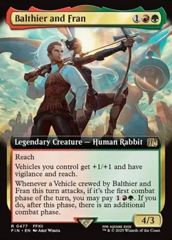Balthier and Fran (#477) - Extended Art FIN NM MTG - Image 1