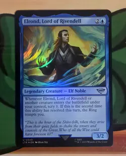 X 1 Elrond, Lord of Rivendell NM The Lord of the Rings 049 MTG - Image 1