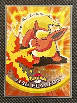 Topps Blue Label Pokemon Flareon Holo #136 Animation Edition 2000 - Image 1