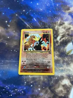 Entei WOTC Promo Reverse Holo Pokemon #34 Heavy Play Condition - Image 1