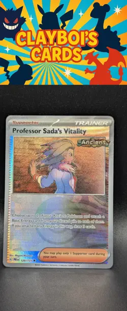 Professor Sada's Vitality Prismatic Evolutions Pokemon 120/131 Poke Ball NM+ - Image 1