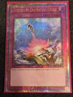 Yugioh Compulsory Evacuation Device RA01-EN069 Quarter Century Secret 1st Ed NM - Image 1