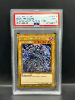 Yugioh PSA 9 MINT Dark Magician MVP1-ENGV3 Gold Secret Rare Limited Ed S#4327 - Image 1