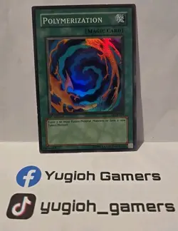 YUGIOH POLYMERIZATION LOB-059 1ST EDITION PLAYED SUPER - Image 1