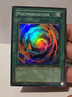 YUGIOH POLYMERIZATION LOB-059 1ST EDITION PLAYED SUPER - Image 3