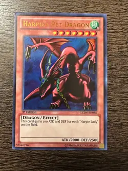 Yugioh Harpie's Pet Dragon LCJW-EN086 1st Edition Ultra Rare MP - Image 1