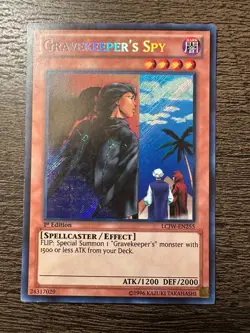 Yugioh Gravekeeper's Spy LCJW-EN255 1st Edition Secret Rare Holo 094 - LP - Image 1