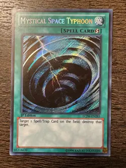 Yugioh! Mystical Space Typhoon LCJW-EN285 Secret Rare 1st Edition - LP - Image 1