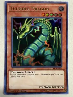 Yugioh Thunder Dragon LCKC-EN067 Ultra Rare 1st Ed NM - Image 1