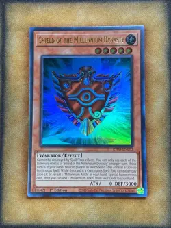 Yugioh Shield of the Millennium Dynasty INFO-EN003 Ultra Rare 1st Ed NM - Image 1