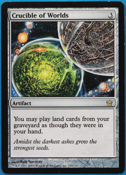 Crucible of Worlds Fifth Dawn HEAVILY PLD Artifact Rare CARD (498421) ABUGames - Image 1