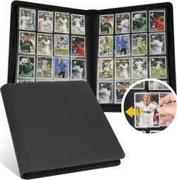 PU Card Binder Black 16 Pocket Waterproof Holder Album for Trading Card Storage - Image 3