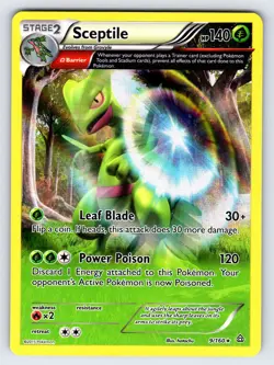 Sceptile 9/160 2015 XY Primal Clash Pokemon Card TCG Full Art Holo Rare - Nm - Image 1