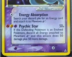 Mewtwo Gold Star 103/110 Holon Phantoms Pokemon Card PSA 7 NM - Super Clean! - Image 5