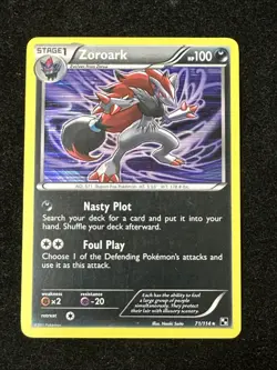 Zoroark - Holo Rare - Black White 71/114 Pokemon Card LP - Image 1