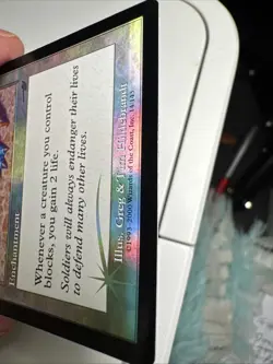 Noble Stand 2000 Nemesis SHIFTED FOIL MISPRINT White Unc Enchantment MTG NM AZ2 - Image 3