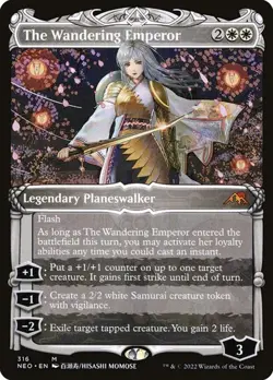 The Wandering Emperor - Showcase NEO NM MTG - Image 1