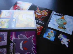 Pokemon Card Coris Promo Non Holo Sticker x2 Gengar etc #3989 - Image 2