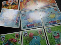 Pokemon Amada ADV Sticker x9 Charizard Blastoise Venusaur Evolutions #5071 - Image 5