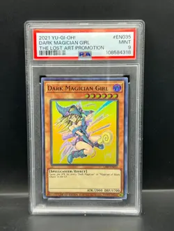 Yugioh PSA 9 Mint Dark Magician Girl LART-EN035 Ultra Rare Limited Edition #4318 - Image 1