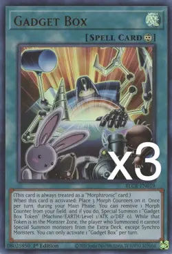 3X Yugioh Gadget Box BLCR-EN019 Ultra Rare 1st Edition NM - Image 1