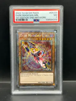 Yugioh PSA 7 NM Dark Magician Girl RA03-EN123 Platinum Secret 1st Edition S#4319 - Image 1