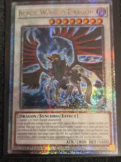 Yugioh! 1x Black-Winged Dragon MP24-EN028 Quarter Century Secret Rare 1st Ed NM - Image 1