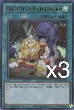 3X Yugioh Frightfur Patchwork BLCR-EN086 Ultra Rare 1st Edition NM - Image 1
