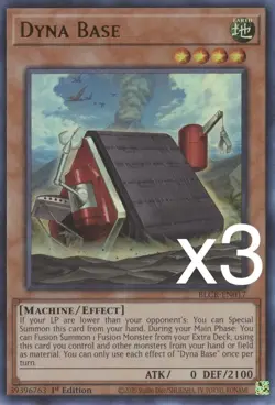 3X Yugioh Dyna Base BLCR-EN017 Ultra Rare 1st Edition NM - Image 1