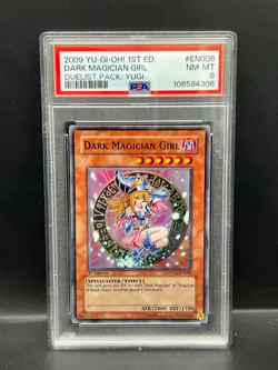 Yugioh PSA 8 NM-MT Dark Magician Girl DPYG-EN008 Super Rare 1st Edition S#4306 - Image 1