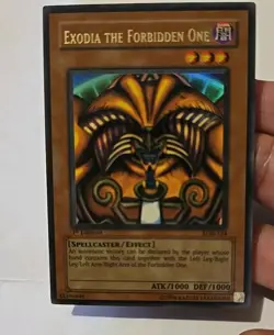 YUGIOH EXODIA THE FORBIDDEN ONE ULTRA LOB-124 1ST EDITION PLAYED - Image 3