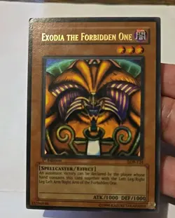 YUGIOH EXODIA THE FORBIDDEN ONE ULTRA LOB-124 1ST EDITION PLAYED - Image 4