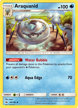 Araquanid 46/149 | Sun & Moon Base Set | Pokemon Card | English | Uncommon - Image 1