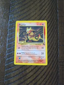 Magmar 39/62 Fossil Regular Pokemon TCG Card First Print - Image 1