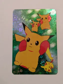 Pokemon Card Japanese - Pikachu - Bandai - Anime Collection - Holo - Image 1
