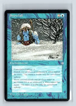 SNOWFALL - MTG Magic the Gathering Card - Ice Age - Common - Image 1