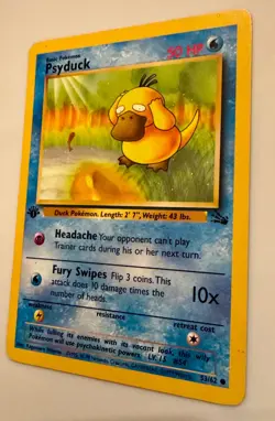 Psyduck 1st Edition 53/62 Fossil Set, Vintage Very Rare Pokemon Card - Image 2