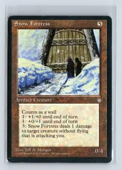 SNOW FORTRESS - MTG Magic the Gathering Card - Ice Age - Rare - Image 1
