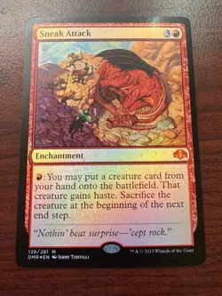 MTG Dominaria Remastered #139 Sneak Attack Foil - NM - Image 1