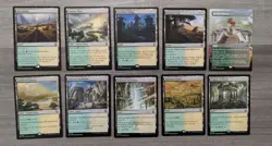 MTG Magic Set of 10 Selesnya Dual Lands Commander Deck Staples Green White Mana - Image 1
