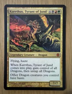 MTG Karrthus, Tyrant of Jund Alara Reborn Foil LP/NM - Image 1