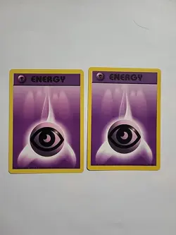 Pokemon Psychic Energy 101/102 2 Cards 1999 - Image 1