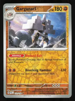 Garganacl 123/193 Reverse Holo NM Pokemon Scarlet & Violet Paldea Evolved PAL - Image 1