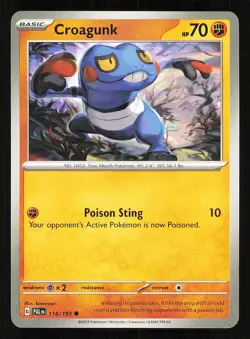 Croagunk 114/193 Regular NM Pokemon TCG Scarlet & Violet Paldea Evolved PAL - Image 1