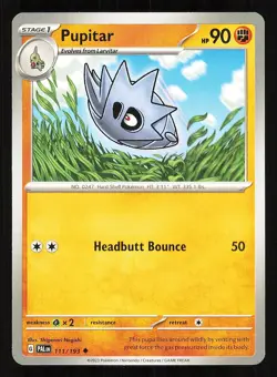 Pupitar 111/193 Regular NM Pokemon TCG Scarlet & Violet Paldea Evolved PAL - Image 1