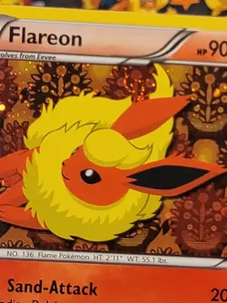 Pokemon Black And White Flareon BW88 Black Star Promo With Holo Swirl LP - Image 2